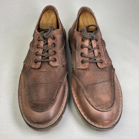 ROAN by Bed Stu 'FENTON' Distressed Leather Shoes! Pecan Beige Suede Sz 9.5 - Picture 8 of 16